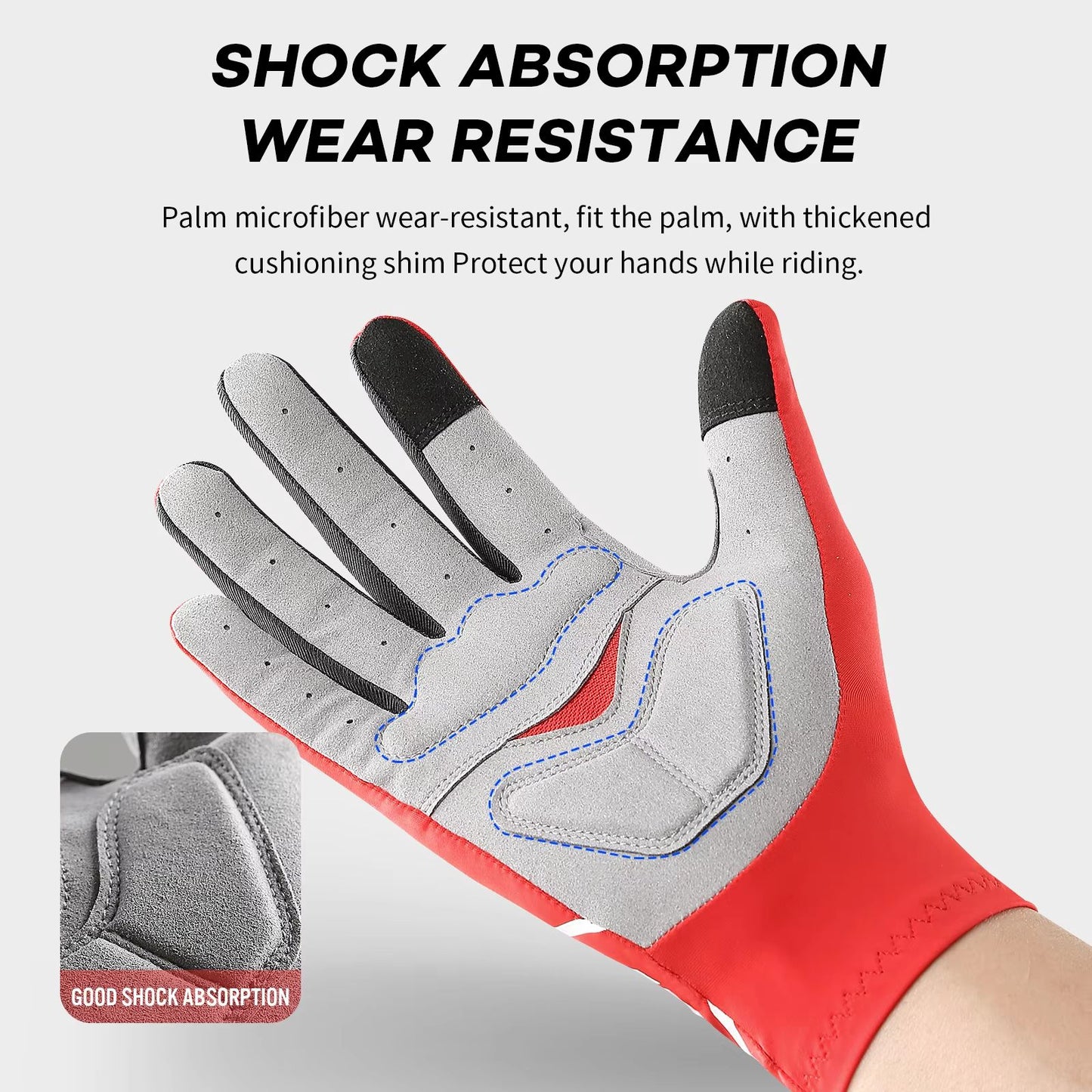 Vilico Professional Outdoor Cycling Gloves Touch-Screen Shock-Absorption