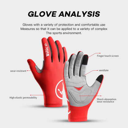 Vilico Professional Outdoor Cycling Gloves Touch-Screen Shock-Absorption