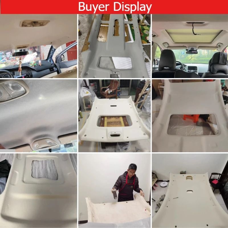 Car Roof Fabric Sky Headliner Cloth for Upholstery Repair Interior Roof Lining with Sponge Backing