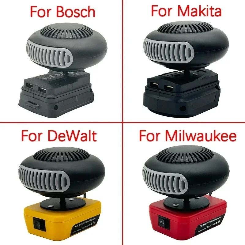 Cordless Portable Space Heater Fan with Dual Heat Mode