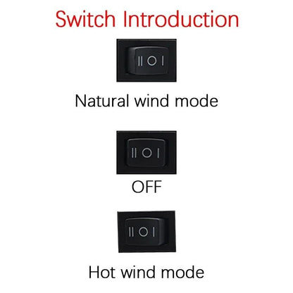 Cordless Portable Space Heater Fan with Dual Heat Mode