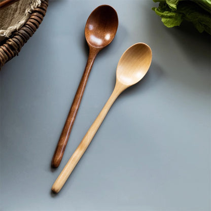 Wooden Cooking Spoon, Kitchen Tableware Utensil, Honey Teaspoon, Soup Spoon, Tea and Coffee Stirring Tool