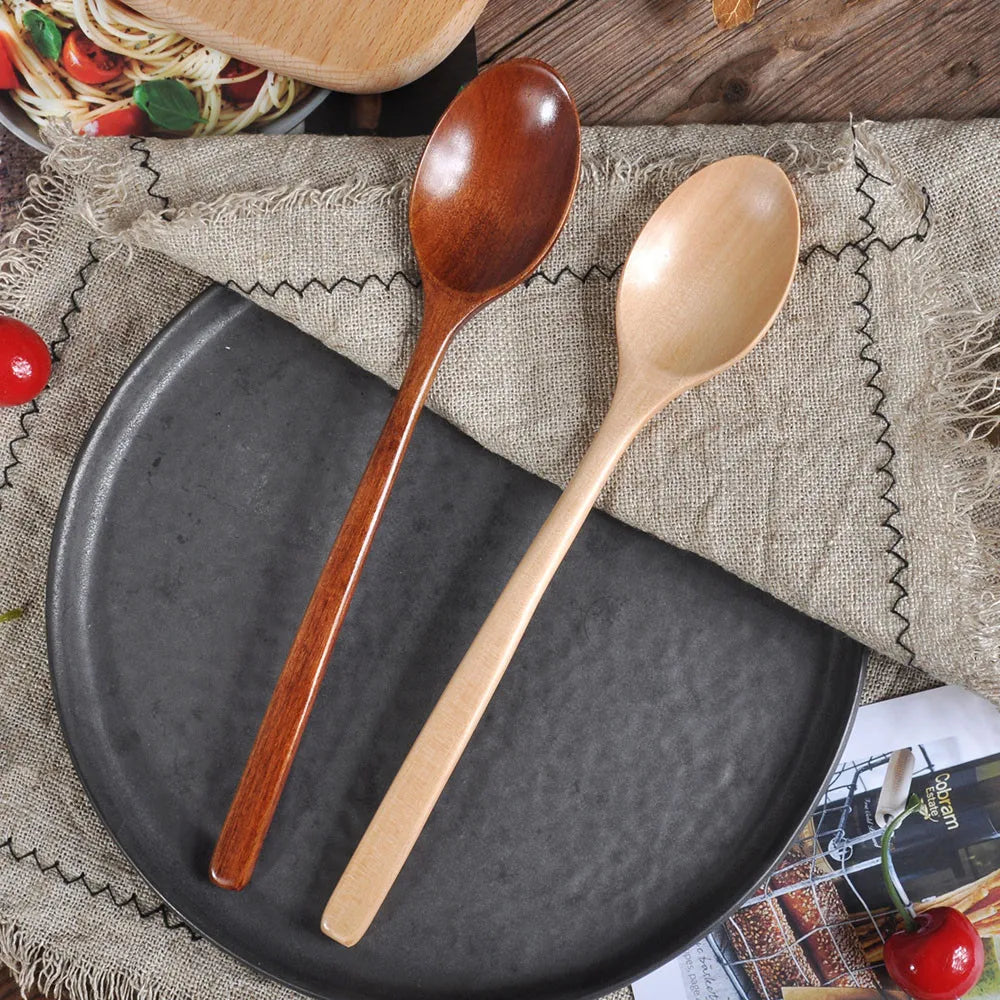 Wooden Cooking Spoon, Kitchen Tableware Utensil, Honey Teaspoon, Soup Spoon, Tea and Coffee Stirring Tool