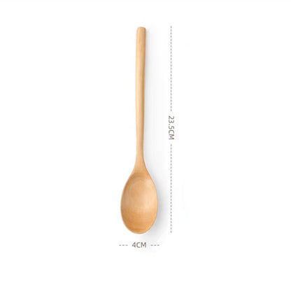 Wooden Cooking Spoon, Kitchen Tableware Utensil, Honey Teaspoon, Soup Spoon, Tea and Coffee Stirring Tool