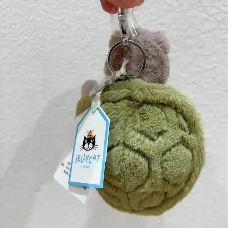 Interactive turtle bag keychain, cute home decoration doll, pet toy holiday gift for cat dog