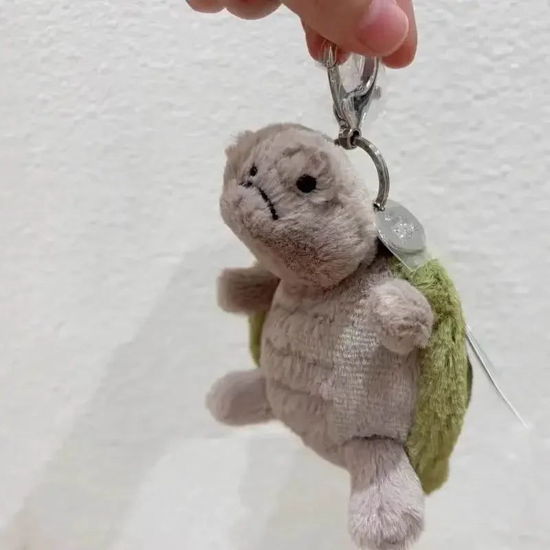 Interactive turtle bag keychain, cute home decoration doll, pet toy holiday gift for cat dog