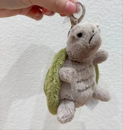 Interactive turtle bag keychain, cute home decoration doll, pet toy holiday gift for cat dog