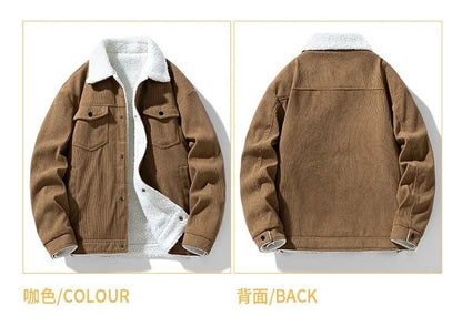 Winter Shield Corduroy Down Mens Coat – Premium Warm Winter Jacket