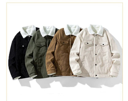 Winter Shield Corduroy Down Mens Coat – Premium Warm Winter Jacket