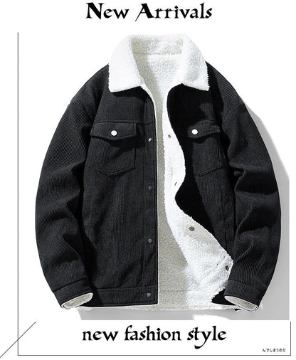 Winter Shield Corduroy Down Mens Coat – Premium Warm Winter Jacket