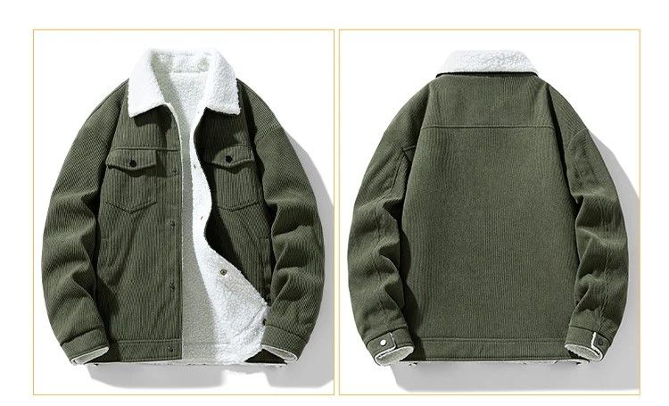 Winter Shield Corduroy Down Mens Coat – Premium Warm Winter Jacket