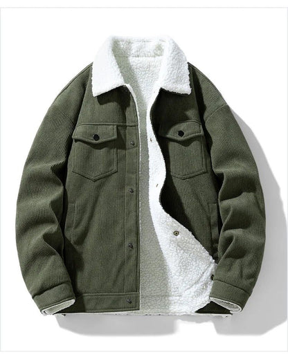 Winter Shield Corduroy Down Mens Coat – Premium Warm Winter Jacket