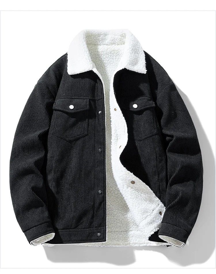 Winter Shield Corduroy Down Mens Coat – Premium Warm Winter Jacket