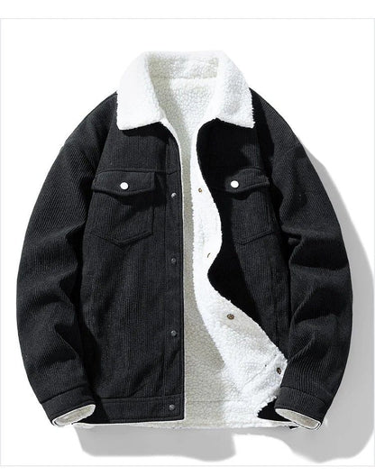 Winter Shield Corduroy Down Mens Coat – Premium Warm Winter Jacket