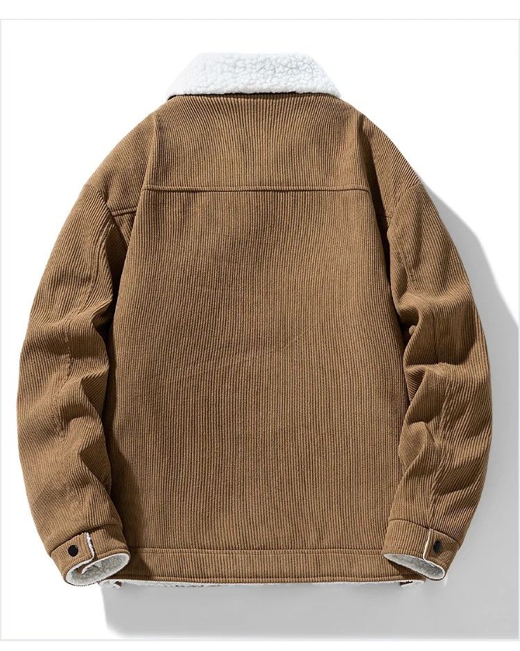 Winter Shield Corduroy Down Mens Coat – Premium Warm Winter Jacket
