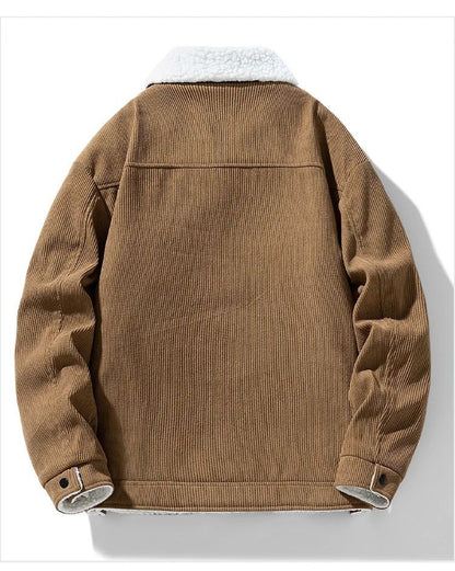 Winter Shield Corduroy Down Mens Coat – Premium Warm Winter Jacket