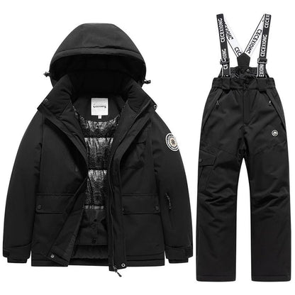 Kids Winter Ski Coat and Pants Set Waterproof Warm Snow Suit