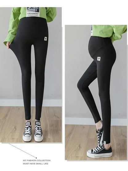 MamaEase Adjustable Bottoming Maternity Leggings, High-Waist Support for Expecting Moms