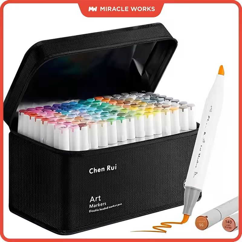 Professional Dual Tip Alcohol Art Marker Set for Drawing & Coloring