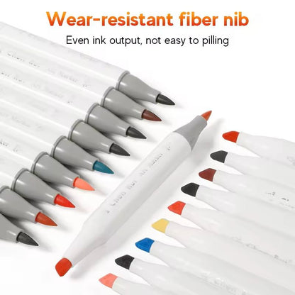 Professional Dual Tip Alcohol Art Marker Set for Drawing & Coloring