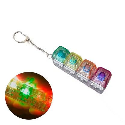 LED Crystal Keycap Keychain Fidget Toy for Stress Relief