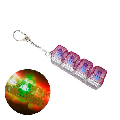 LED Crystal Keycap Keychain Fidget Toy for Stress Relief