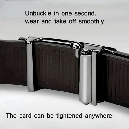 Stylish Men Leather Belt, Automatic Buckle, Fashion Belt for Business, Party, Work & Daily Life