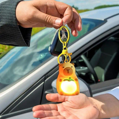 Cute Luminous Capybara Keychain With Light