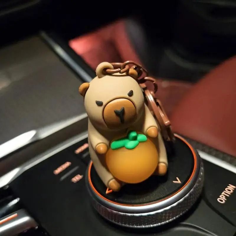 Cute Luminous Capybara Keychain With Light