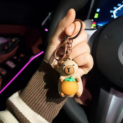 Cute Luminous Capybara Keychain With Light