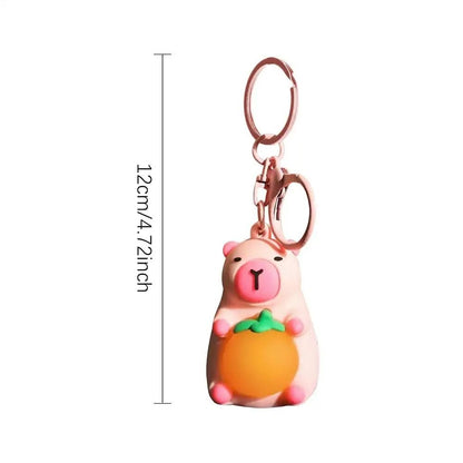 Cute Luminous Capybara Keychain With Light