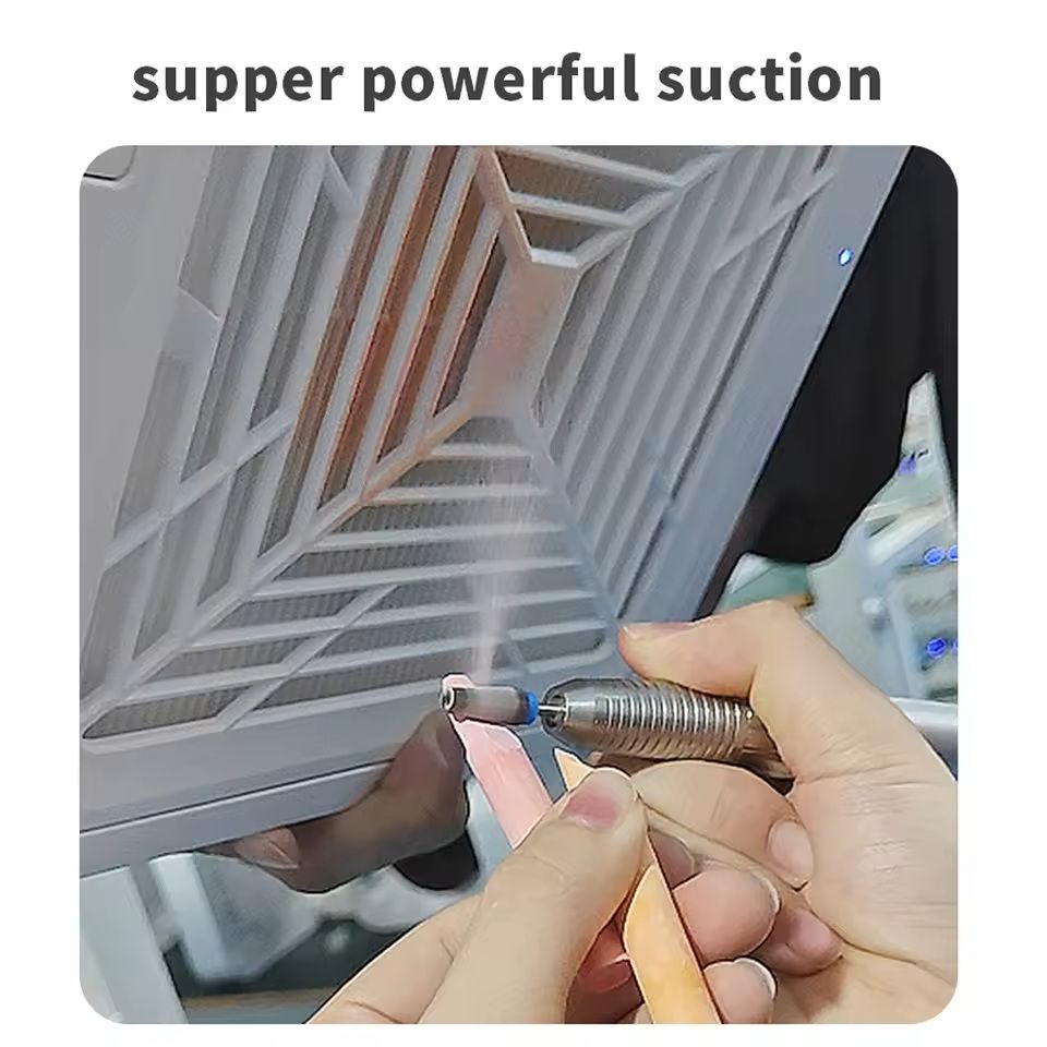 Brushless Nail Dust Vacuum Cleaner 120W Speed Adjustable Manicure Dust Collector