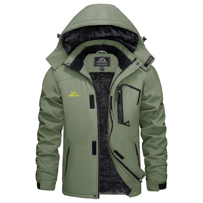 Mens Winter Ski Jacket Waterproof Warm Fleece Snow Coat Windproof Outdoor Parka