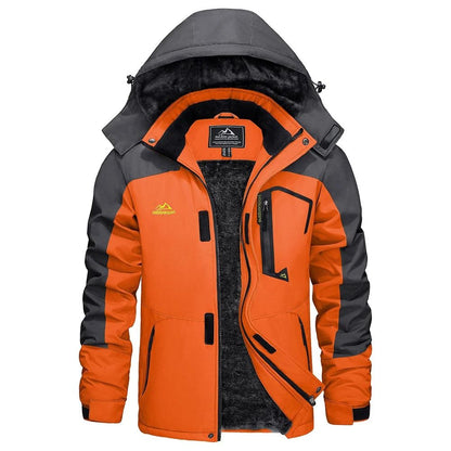 Mens Winter Ski Jacket Waterproof Warm Fleece Snow Coat Windproof Outdoor Parka