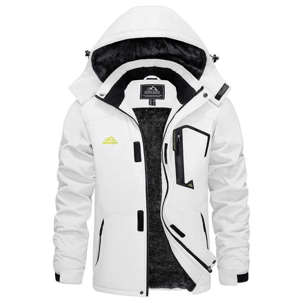 Mens Winter Ski Jacket Waterproof Warm Fleece Snow Coat Windproof Outdoor Parka