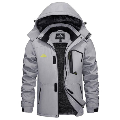Mens Winter Ski Jacket Waterproof Warm Fleece Snow Coat Windproof Outdoor Parka