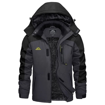 Mens Winter Ski Jacket Waterproof Warm Fleece Snow Coat Windproof Outdoor Parka