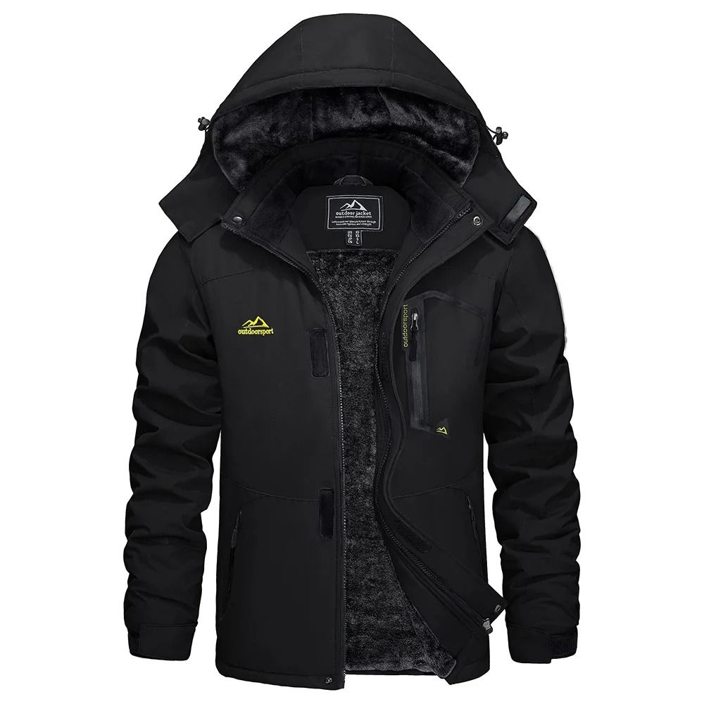 Mens Winter Ski Jacket Waterproof Warm Fleece Snow Coat Windproof Outdoor Parka