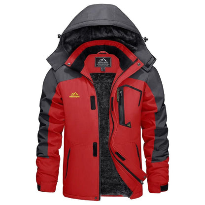 Mens Winter Ski Jacket Waterproof Warm Fleece Snow Coat Windproof Outdoor Parka