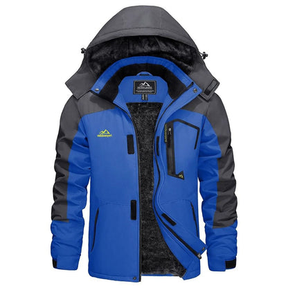 Mens Winter Ski Jacket Waterproof Warm Fleece Snow Coat Windproof Outdoor Parka