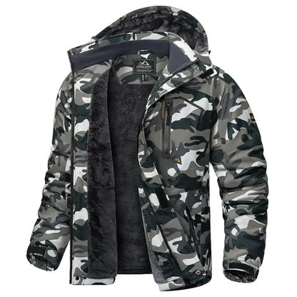 Mens Winter Ski Jacket Waterproof Warm Fleece Snow Coat Windproof Outdoor Parka