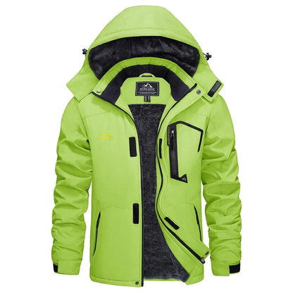 Mens Winter Ski Jacket Waterproof Warm Fleece Snow Coat Windproof Outdoor Parka