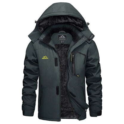 Mens Winter Ski Jacket Waterproof Warm Fleece Snow Coat Windproof Outdoor Parka