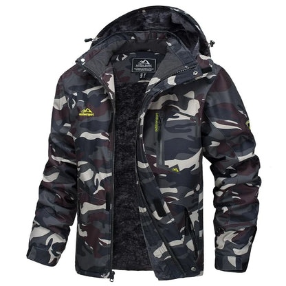 Mens Winter Ski Jacket Waterproof Warm Fleece Snow Coat Windproof Outdoor Parka