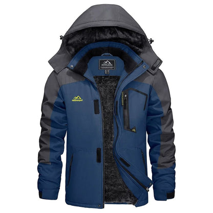 Mens Winter Ski Jacket Waterproof Warm Fleece Snow Coat Windproof Outdoor Parka