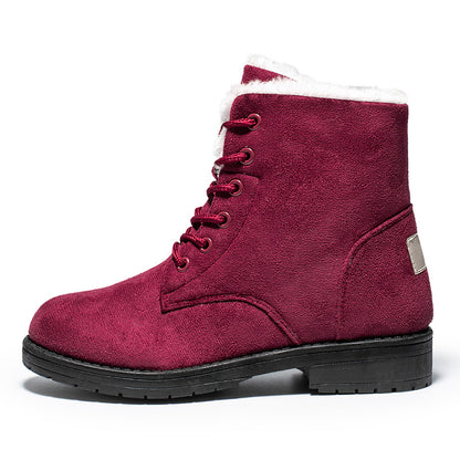 Flat Boots For Women, Platform Ladies Shoes Plush Keep Warm Boots, Cozy Winter Shoes Women
