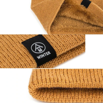 Warm Knitted Scarf, Winter Neck Gaiter, Thickened Plush Tube Scarf, Windproof Cold Proof Outdoor Sport Running Skiing