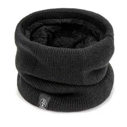 Warm Knitted Scarf, Winter Neck Gaiter, Thickened Plush Tube Scarf, Windproof Cold Proof Outdoor Sport Running Skiing