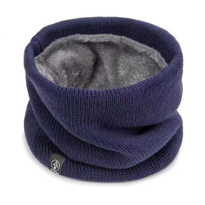 Warm Knitted Scarf, Winter Neck Gaiter, Thickened Plush Tube Scarf, Windproof Cold Proof Outdoor Sport Running Skiing