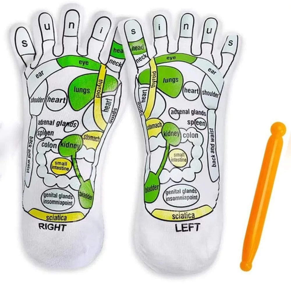Cotton Acupressure Reflexology Socks – Premium Massage Socks & Ideal Wellness Gift
